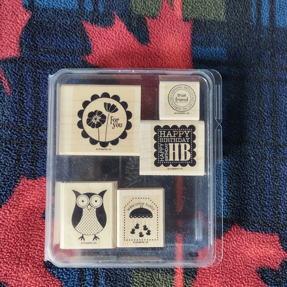 Stampin' Up! Wooden Stamp Set: Sale-A-Bration Punch Bunch - Picture 1 of 2